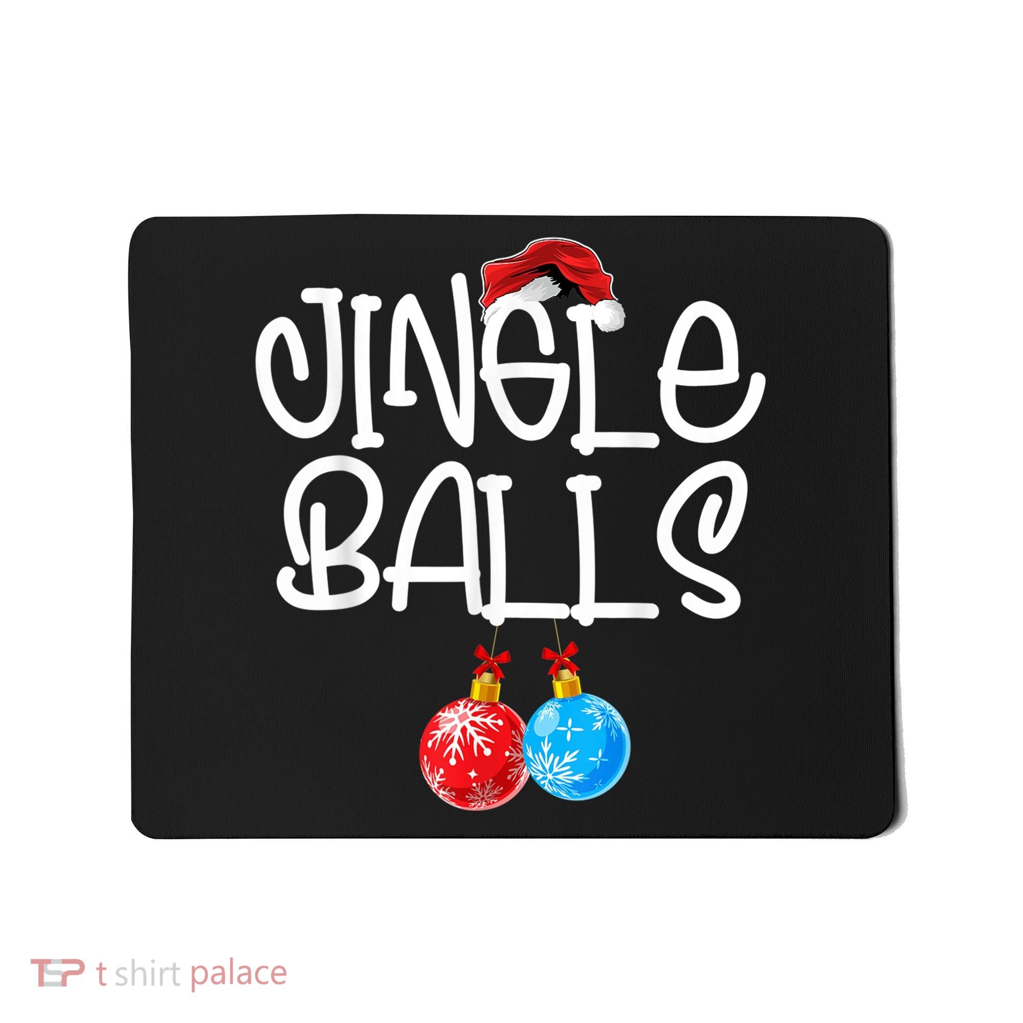 Jingle Balls Tinsel Tits Couple Funny Christmas Matching Mousepad