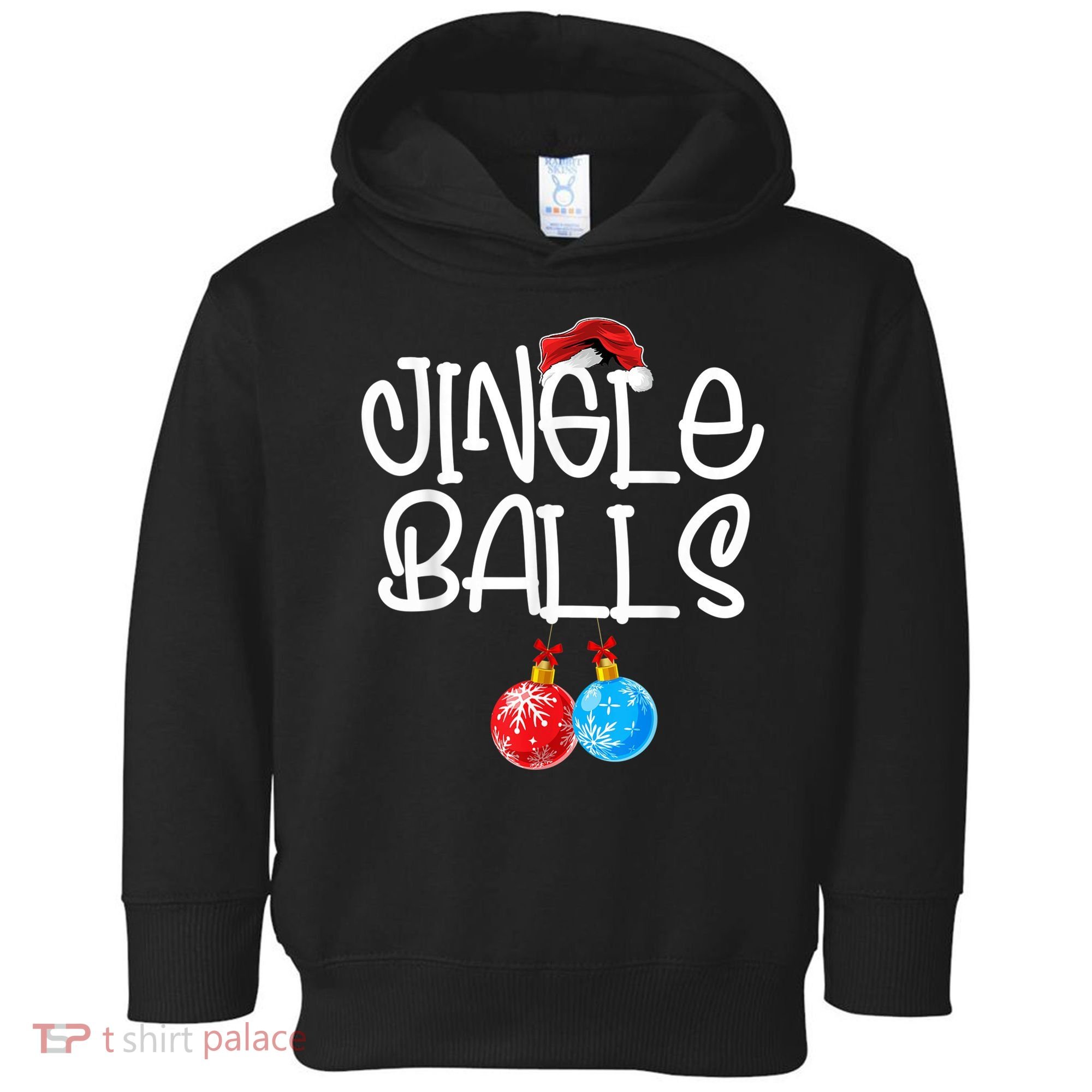 Jingle Balls Tinsel Tits Couple Funny Christmas Matching Toddler Hoodie