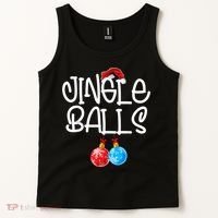 Jingle Balls Tinsel Tits Couple Funny Christmas Matching Tank Top thumb 2