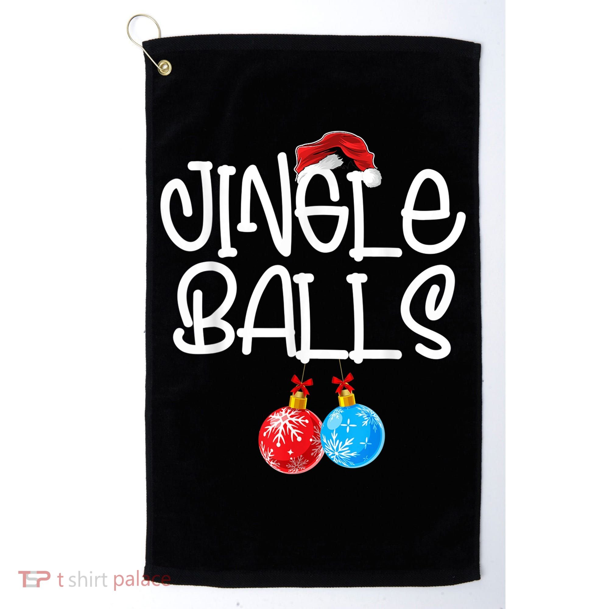 Jingle Balls Tinsel Tits Couple Funny Christmas Matching Golf Towel
