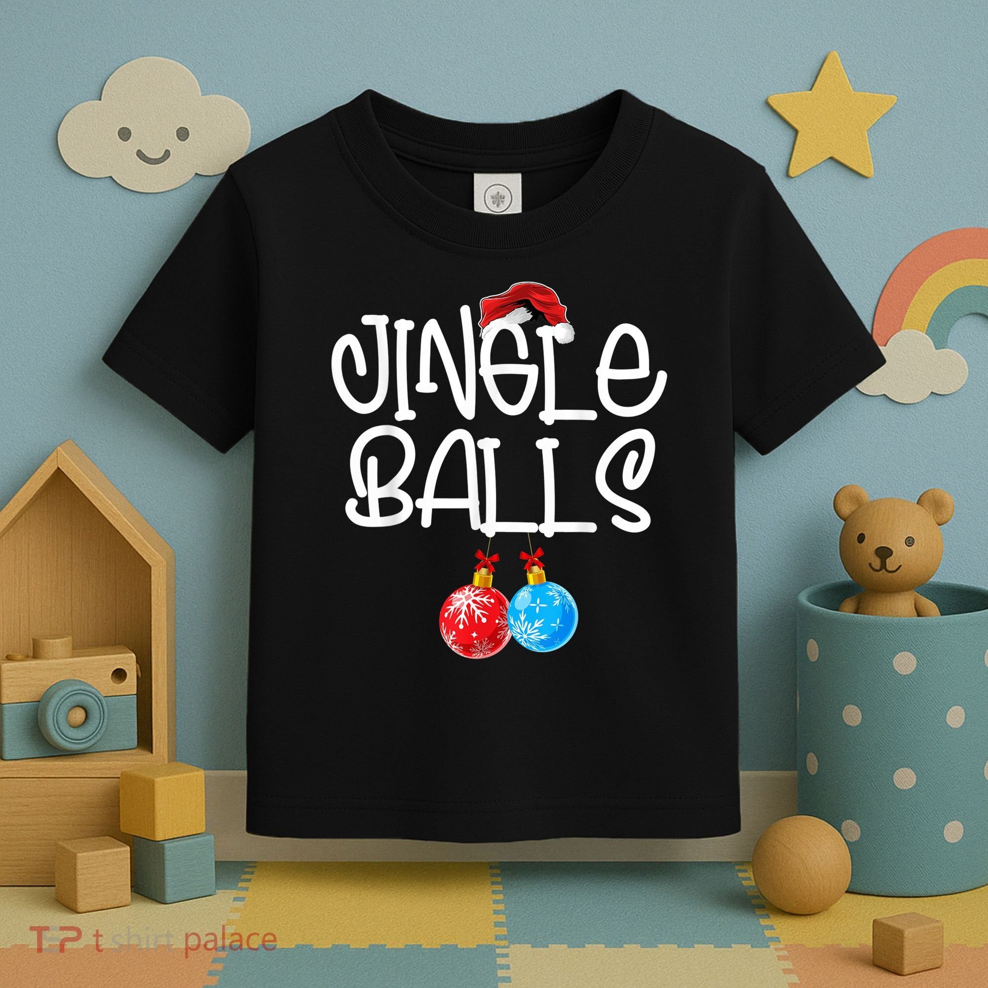 Jingle Balls Tinsel Tits Couple Funny Christmas Matching Toddler T-Shirt