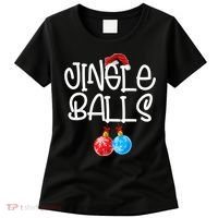 Jingle Balls Tinsel Tits Couple Funny Christmas Matching Women's T-Shirt thumb 0