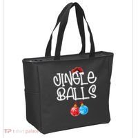 Jingle Balls Tinsel Tits Couple Funny Christmas Matching Tote Bag thumb 2