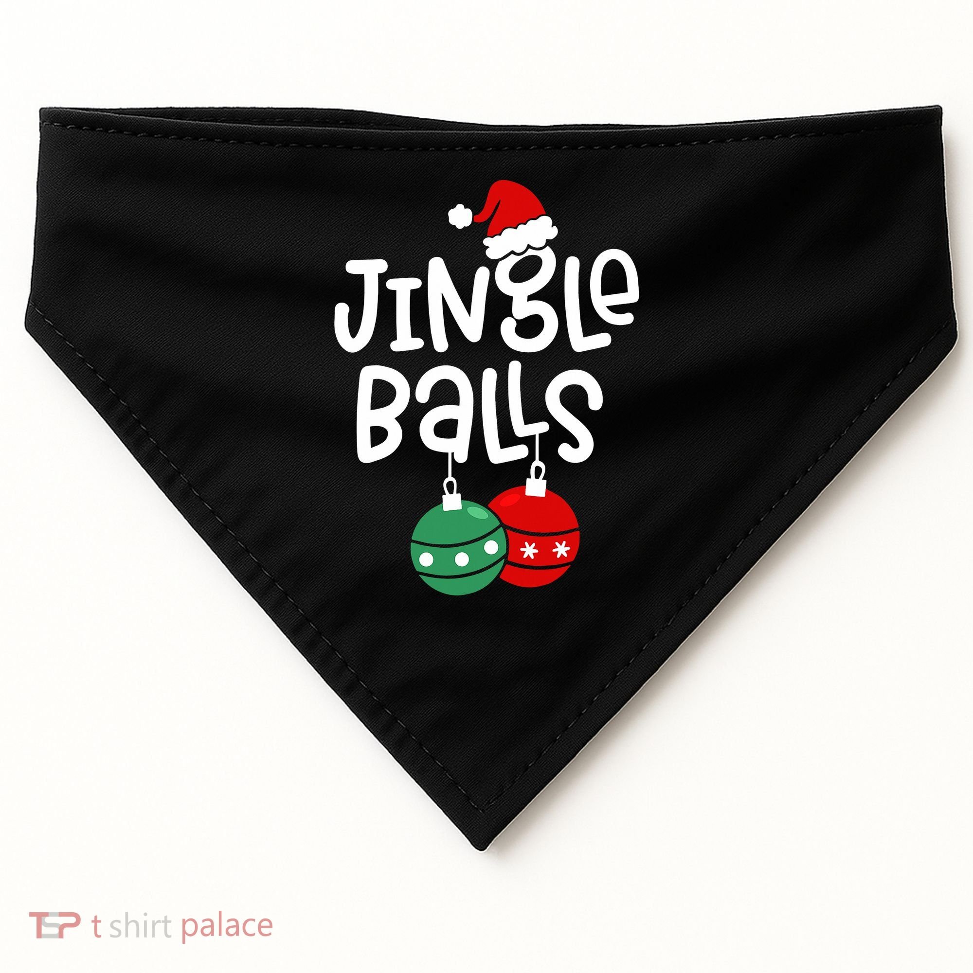 Jingle Balls Tinsel Tits Couple Christmas Couples Matching USA-Made Doggie Bandana