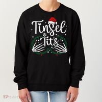 Jingle Balls Tinsel Tits Matching Xmas Couples Women's Sweatshirt thumb 0