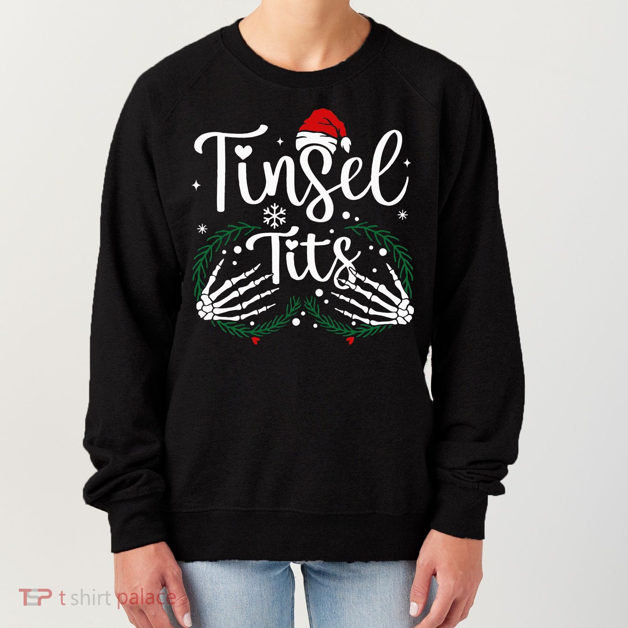 Jingle Balls Tinsel Tits Matching Xmas Couples Women's Sweatshirt