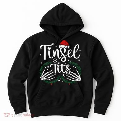 Jingle Balls Tinsel Tits Matching Xmas Couples Hoodie