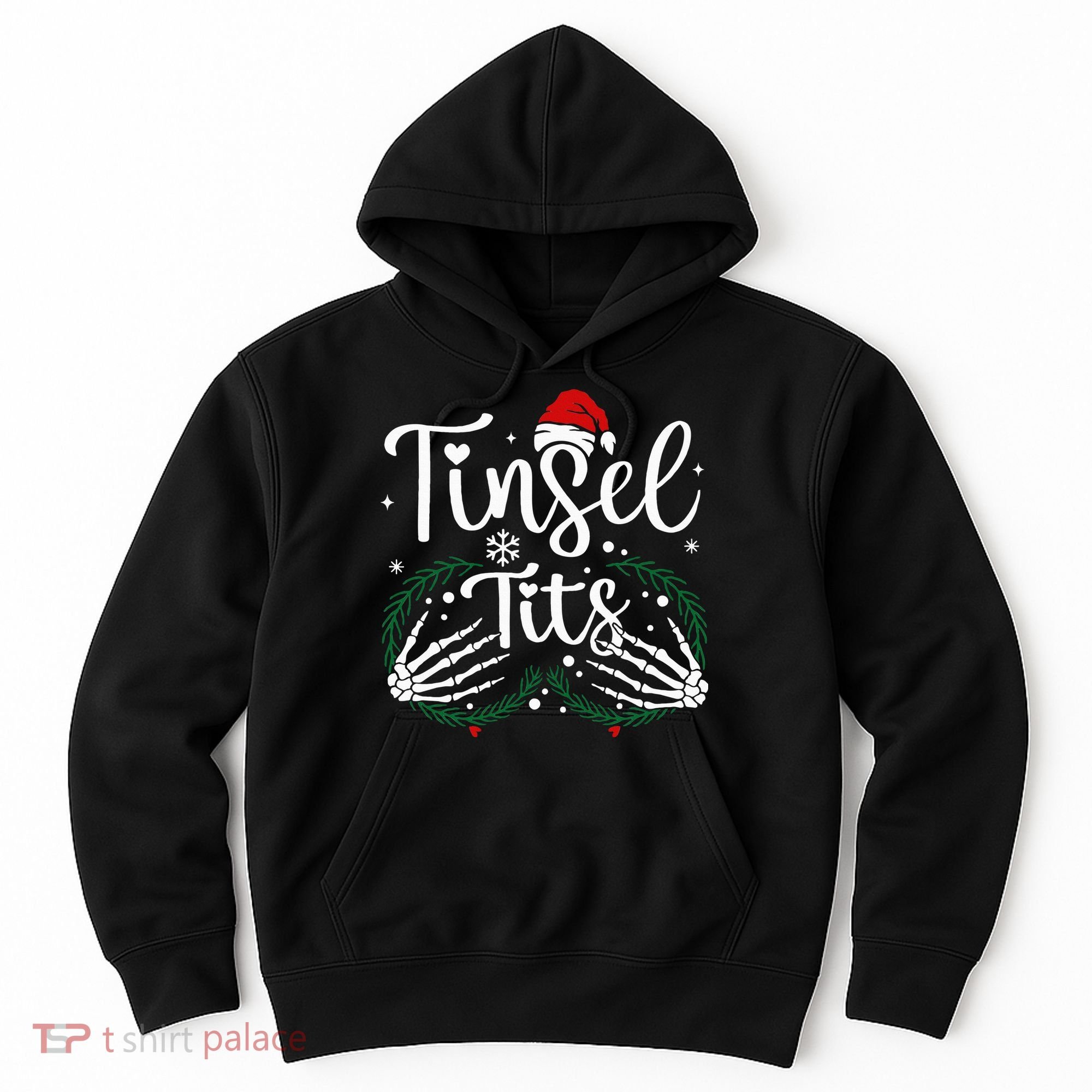 Jingle Balls Tinsel Tits Matching Xmas Couples Hoodie