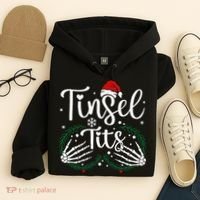 Jingle Balls Tinsel Tits Matching Xmas Couples Hoodie thumb 4