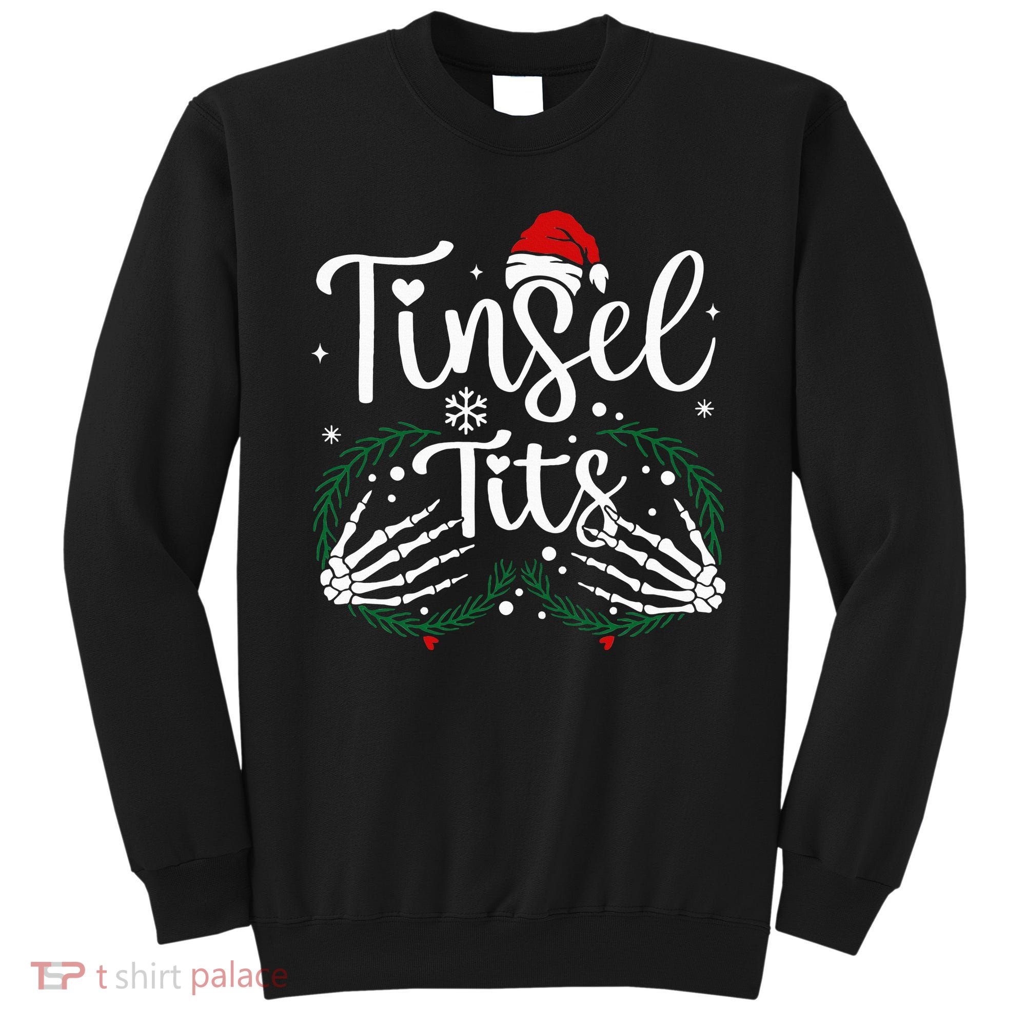 Jingle Balls Tinsel Tits Matching Xmas Couples Sweatshirt