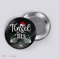 Jingle Balls Tinsel Tits Matching Xmas Couples Button thumb 0