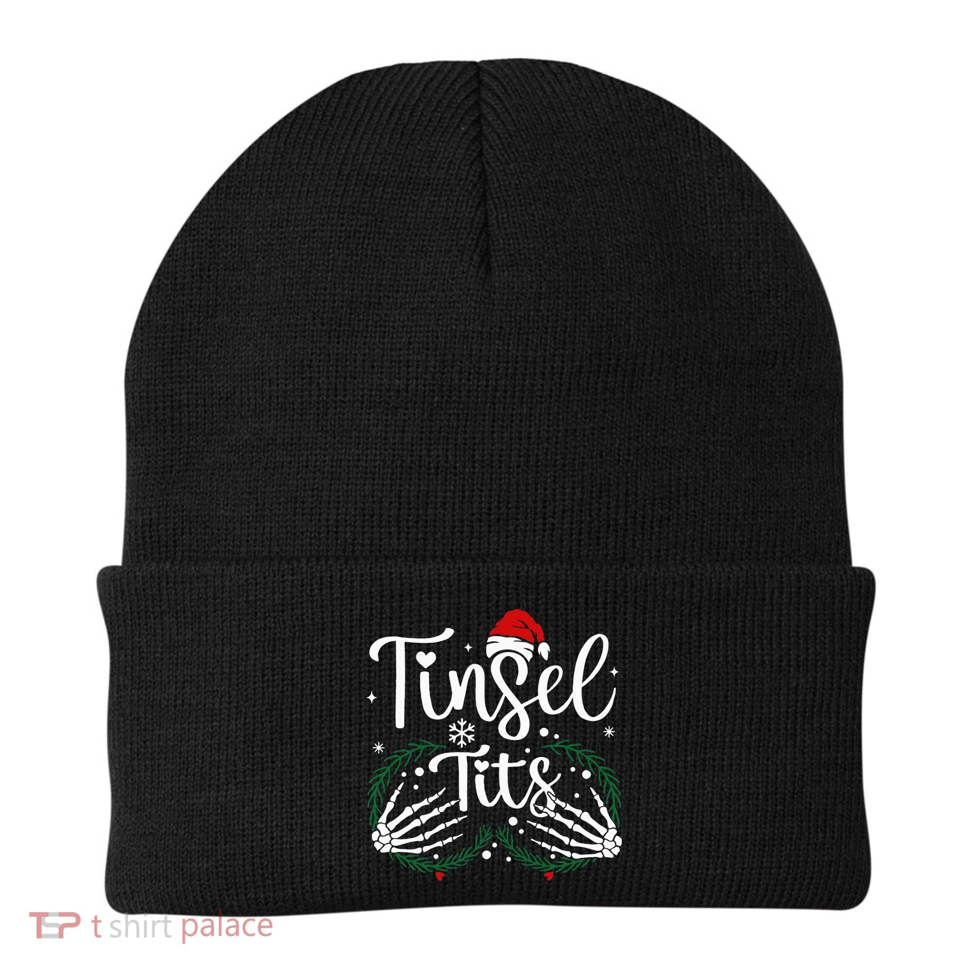 Jingle Balls Tinsel Tits Matching Xmas Couples Beanie