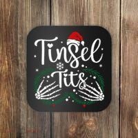 Jingle Balls Tinsel Tits Matching Xmas Couples Coaster thumb 0