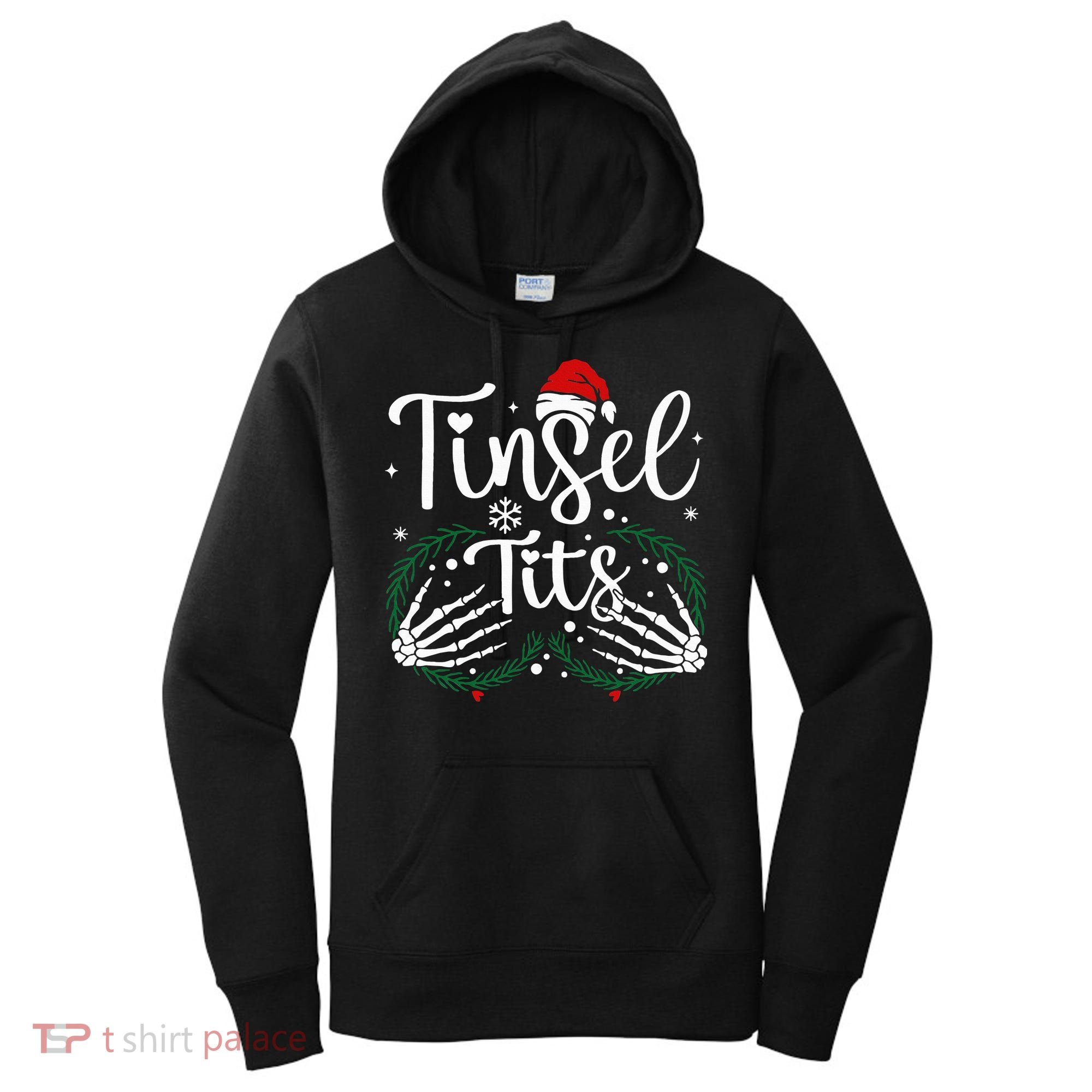 Jingle Balls Tinsel Tits Matching Xmas Couples Women's Hoodie