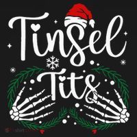 Jingle Balls Tinsel Tits Matching Xmas Couples Women's Hoodie thumb 2