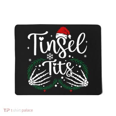 Jingle Balls Tinsel Tits Matching Xmas Couples Mousepad