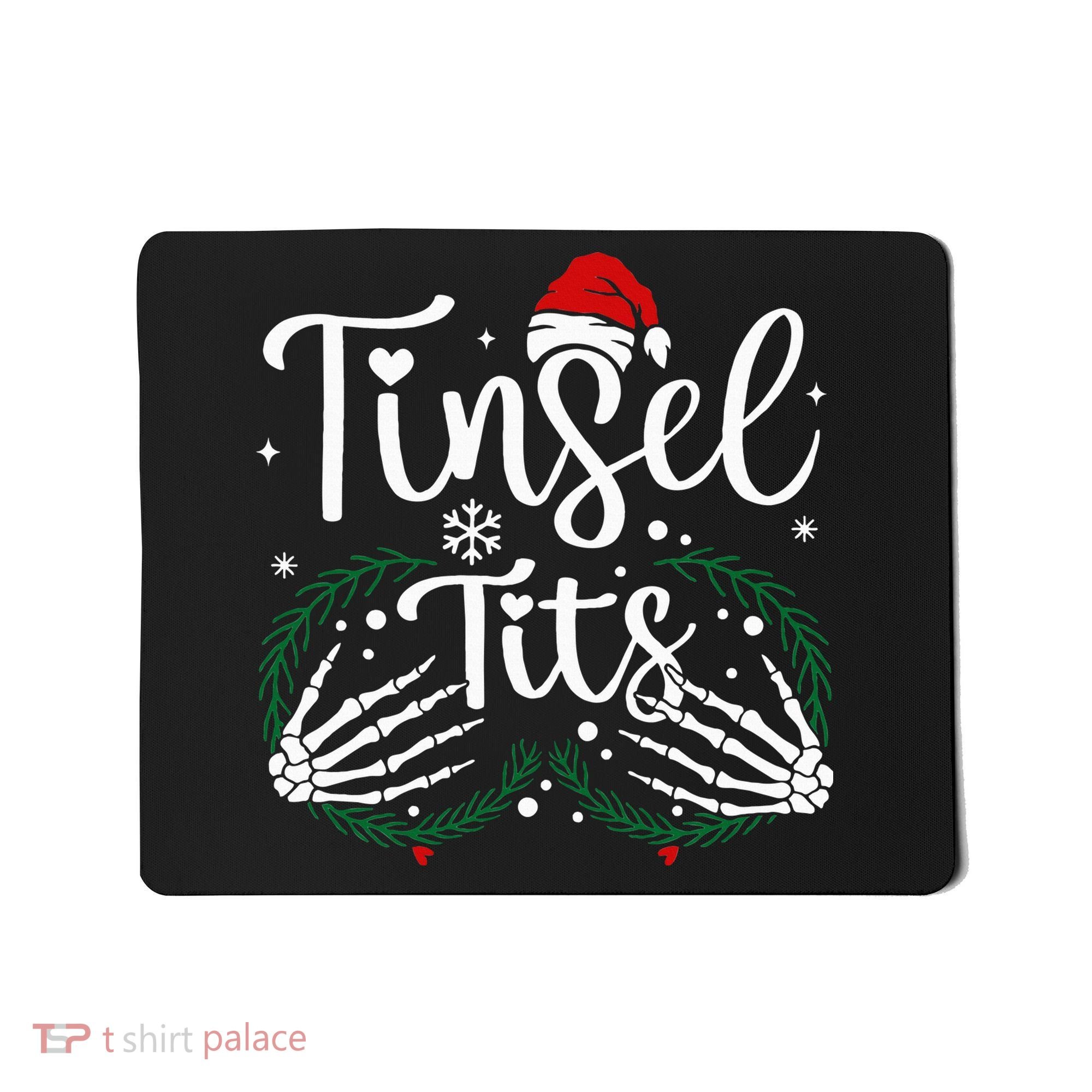 Jingle Balls Tinsel Tits Matching Xmas Couples Mousepad