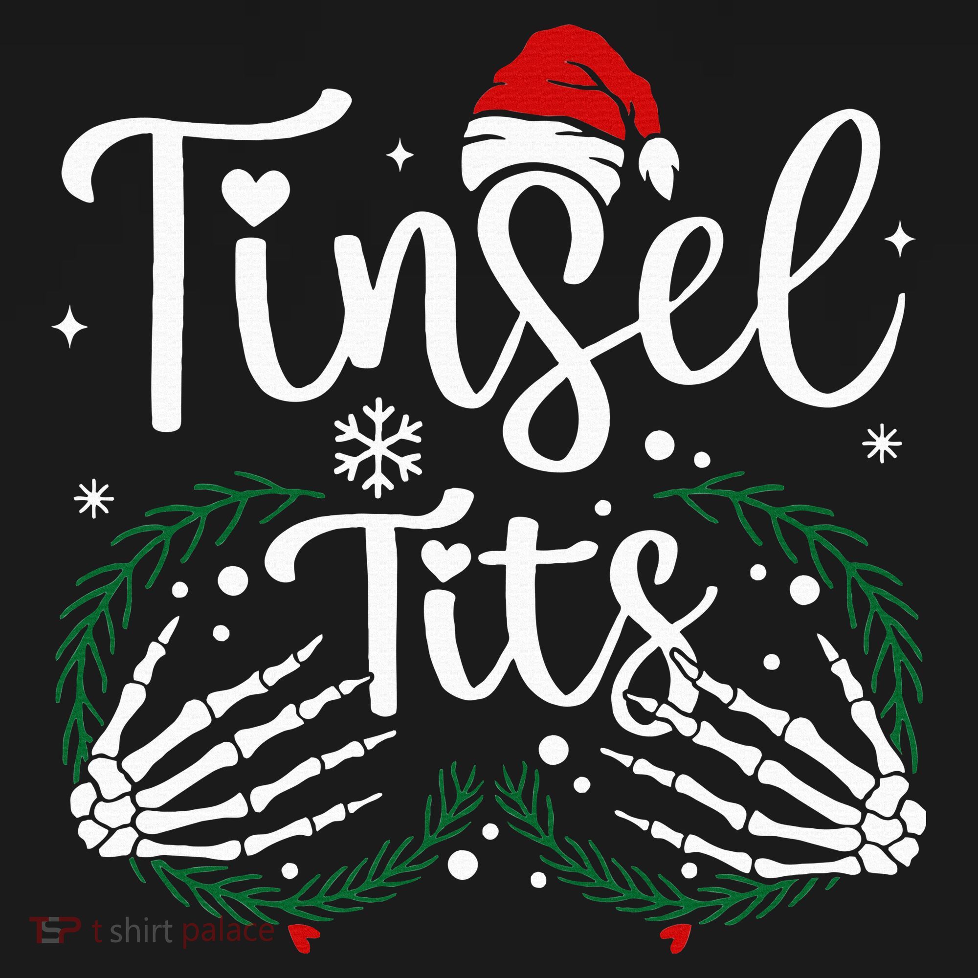Jingle Balls Tinsel Tits Matching Xmas Couples Women's Tank Top