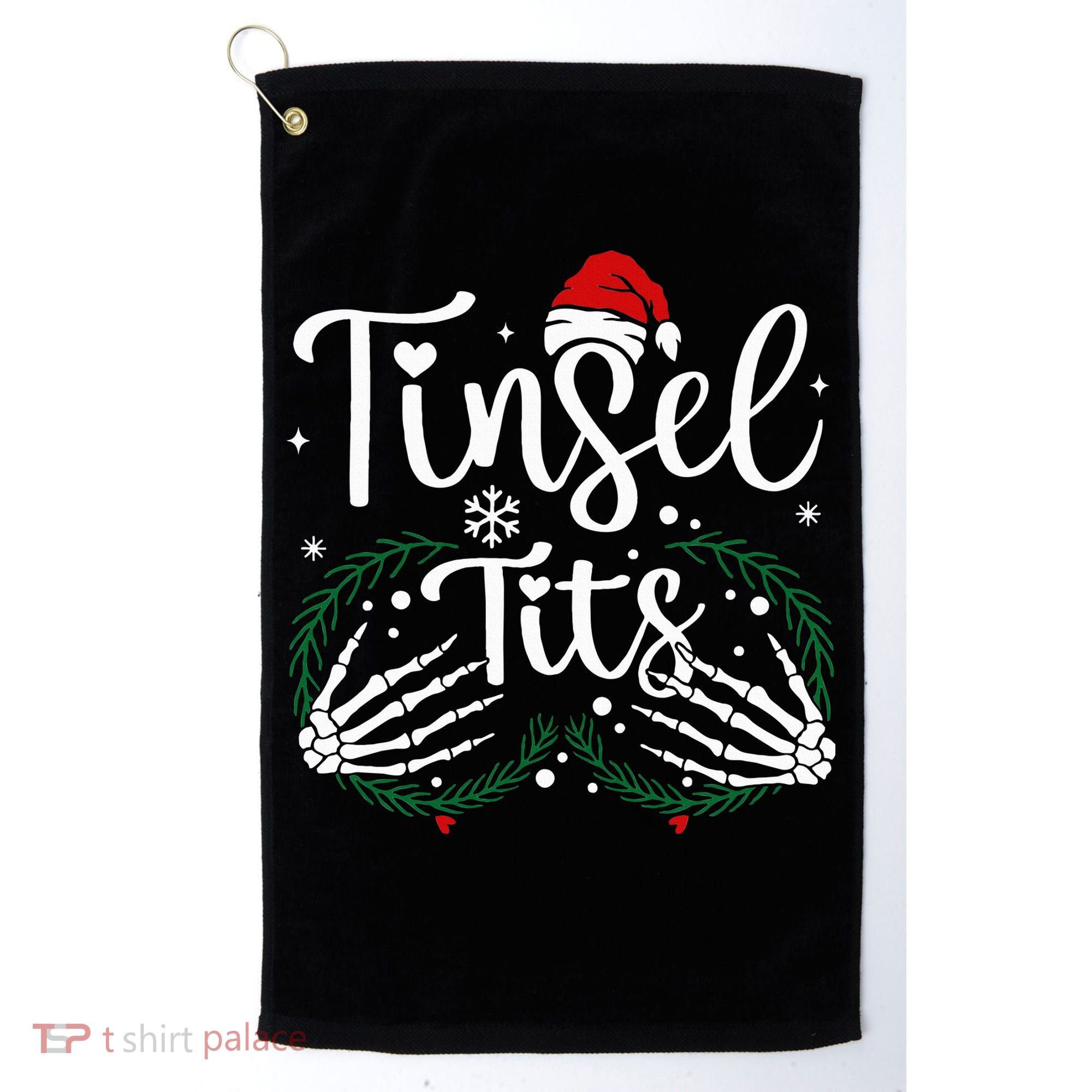 Jingle Balls Tinsel Tits Matching Xmas Couples Golf Towel