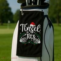 Jingle Balls Tinsel Tits Matching Xmas Couples Golf Towel thumb 2
