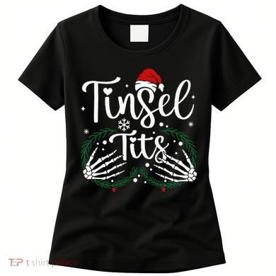 Jingle Balls Tinsel Tits Matching Xmas Couples Women's T-Shirt