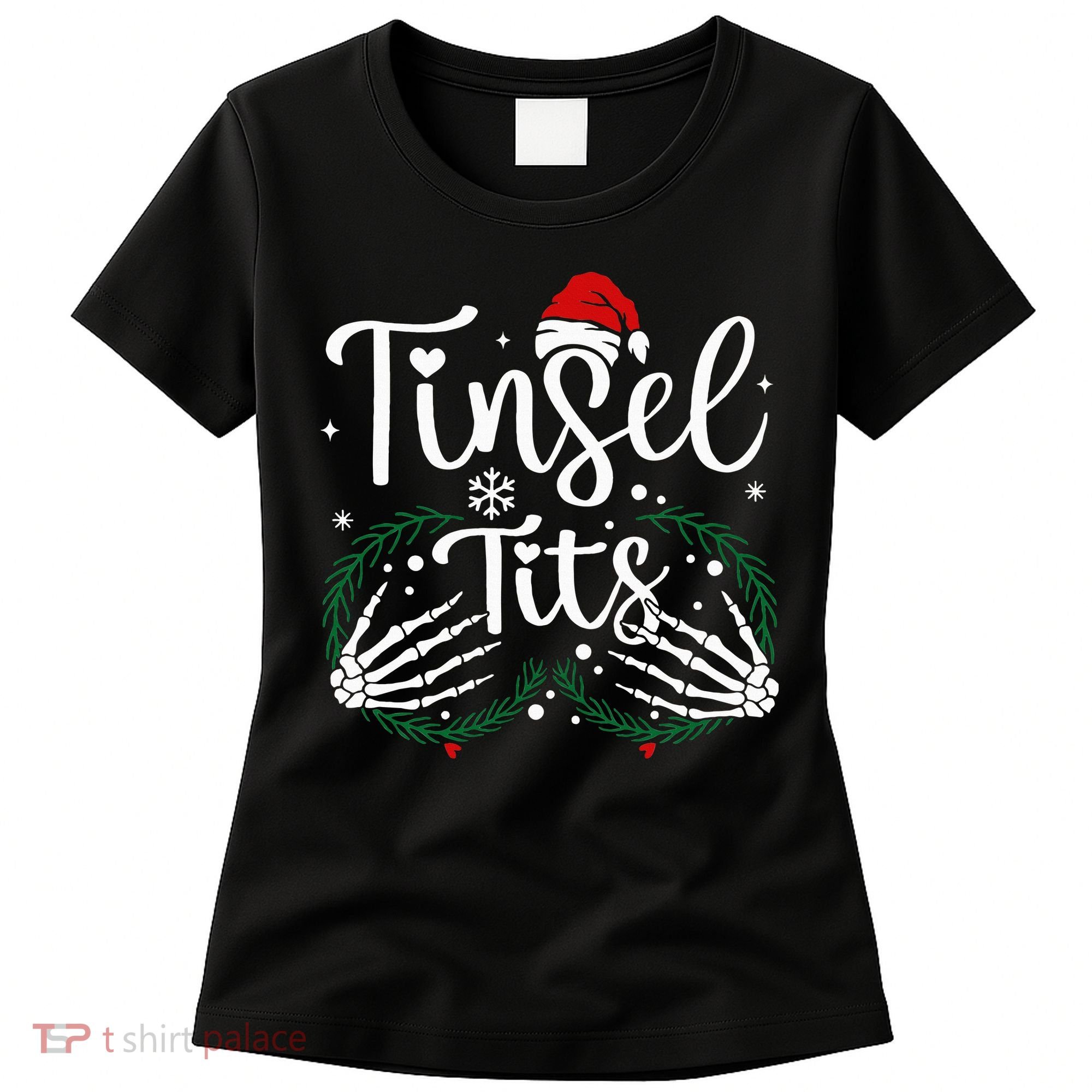 Jingle Balls Tinsel Tits Matching Xmas Couples Women's T-Shirt