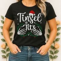 Jingle Balls Tinsel Tits Matching Xmas Couples Women's T-Shirt thumb 2