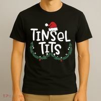 Jingle Balls Tinsel Tits Couples Christmas Matching Couple T-Shirt thumb 3
