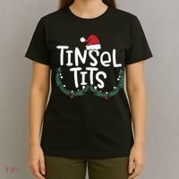 Jingle Balls Tinsel Tits Couples Christmas Matching Couple T-Shirt thumb 4