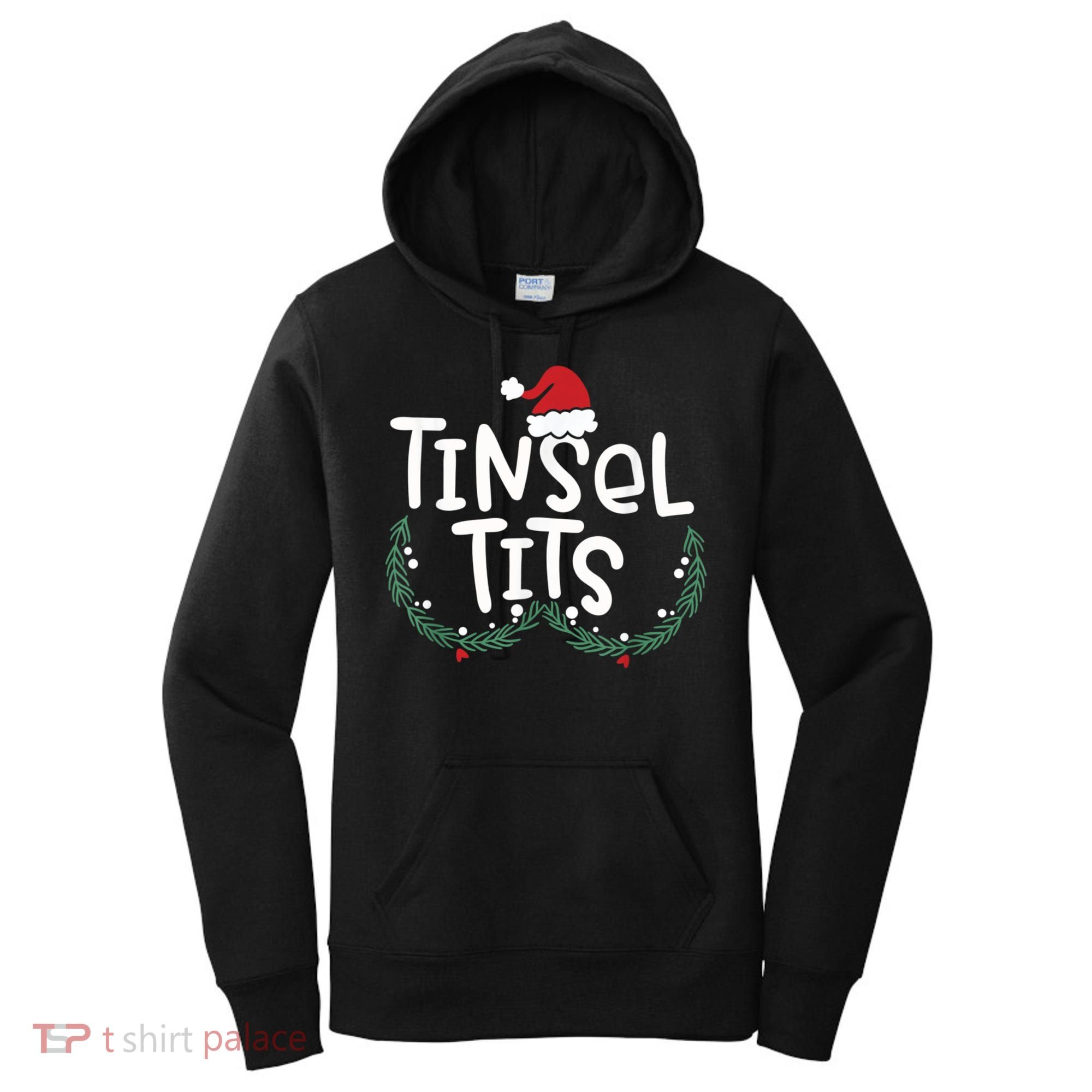 Jingle Balls Tinsel Tits Couples Christmas Matching Couple Women's Hoodie