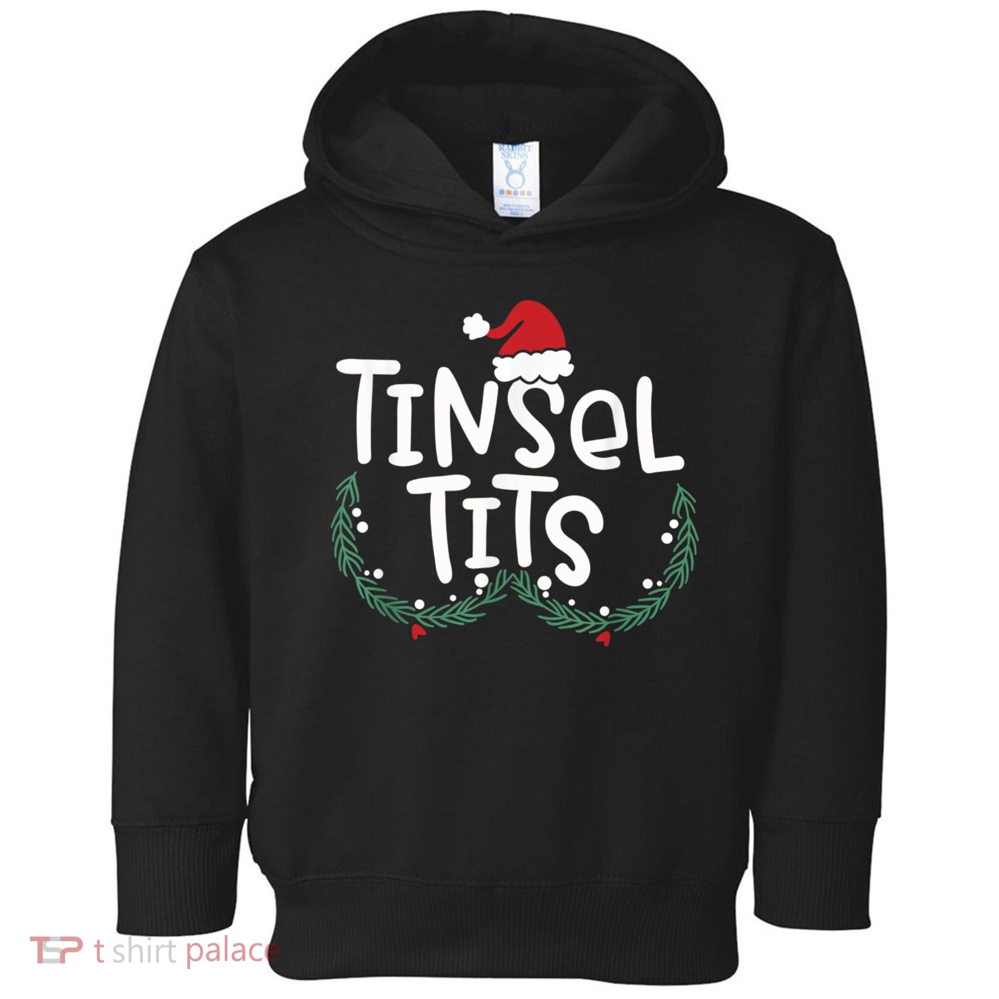 Jingle Balls Tinsel Tits Couples Christmas Matching Couple Toddler Hoodie