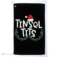 Jingle Balls Tinsel Tits Couples Christmas Matching Couple Golf Towel thumb 0