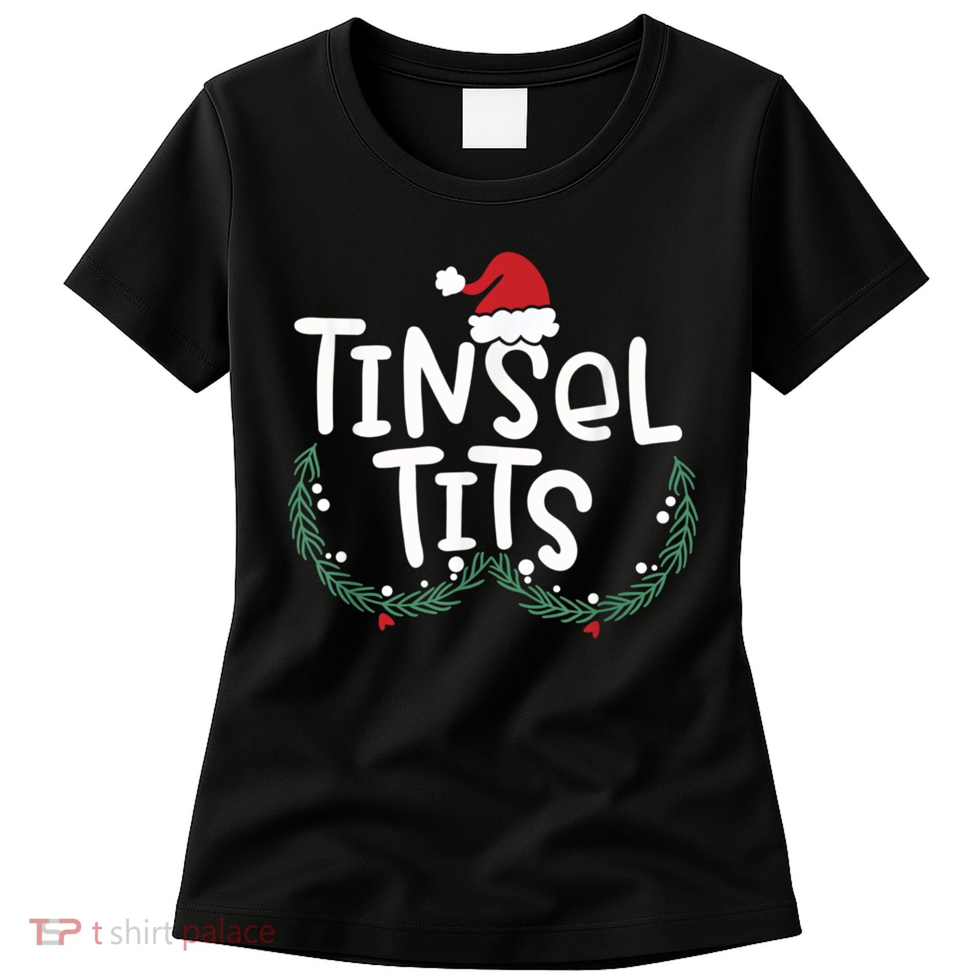 Jingle Balls Tinsel Tits Couples Christmas Matching Couple Women's T-Shirt