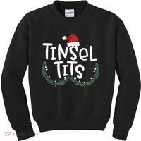 Jingle Balls Tinsel Tits Couples Christmas Matching Couple Kids Sweatshirt thumb 0