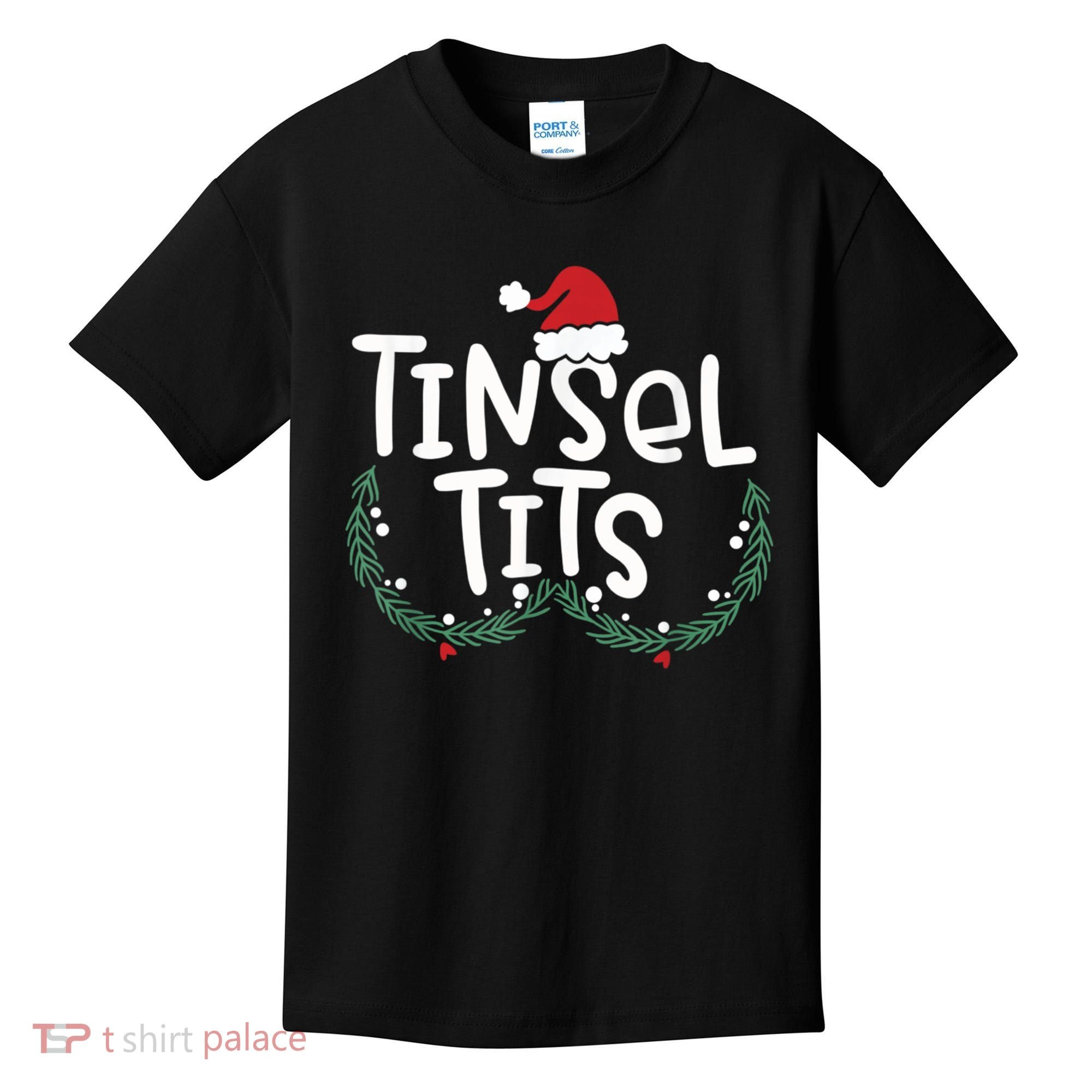 Jingle Balls Tinsel Tits Couples Christmas Matching Couple Kids T-Shirt