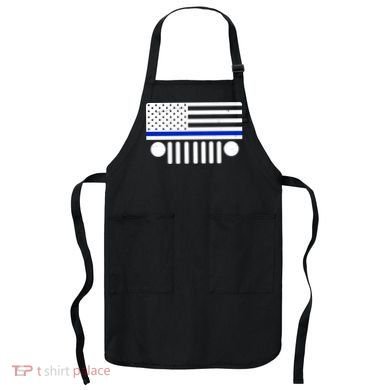 Blue Thin Line American Flag Car Off Roading Apron