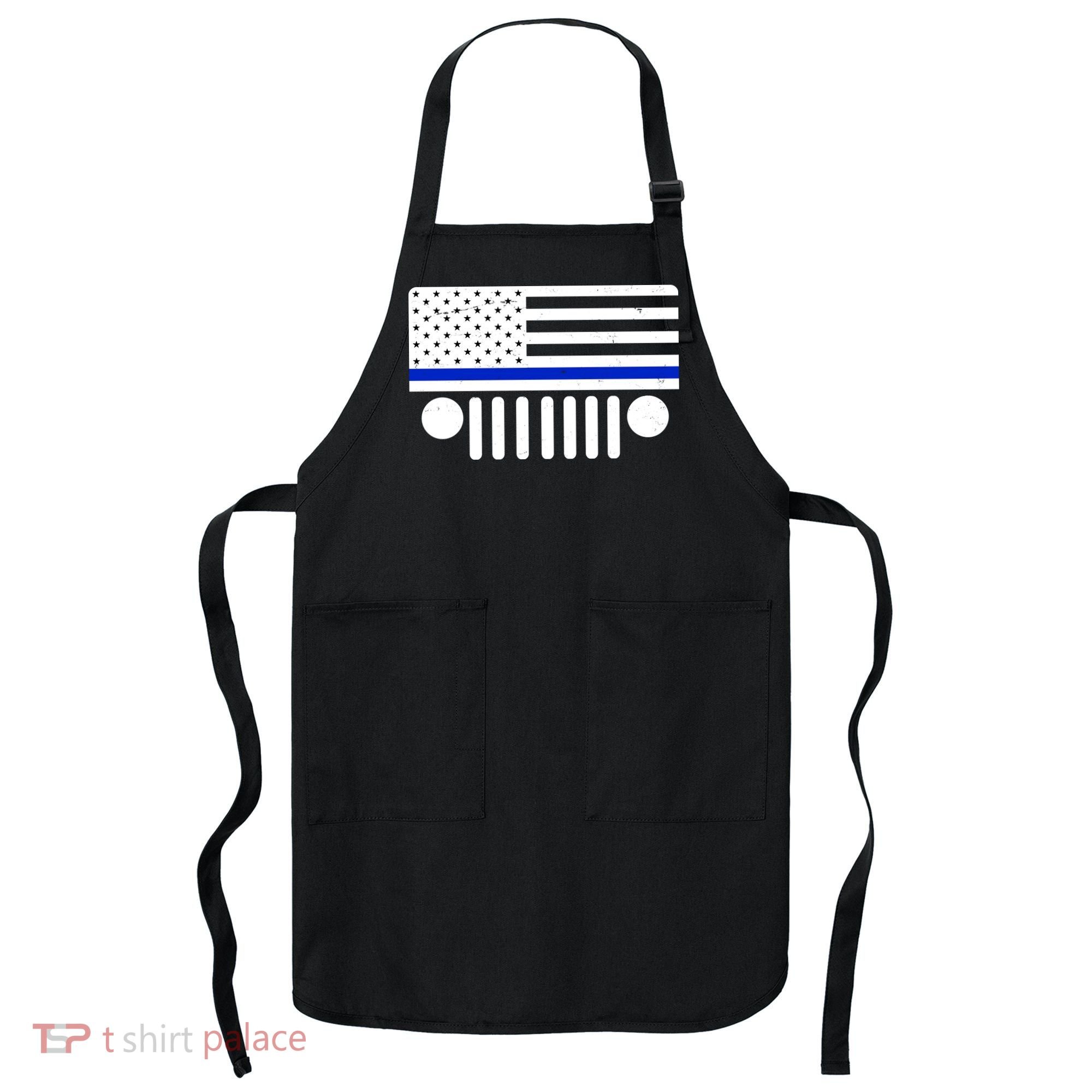 Blue Thin Line American Flag Car Off Roading Apron