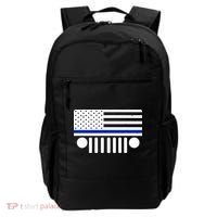 Blue Thin Line American Flag Car Off Roading Backpack thumb 0