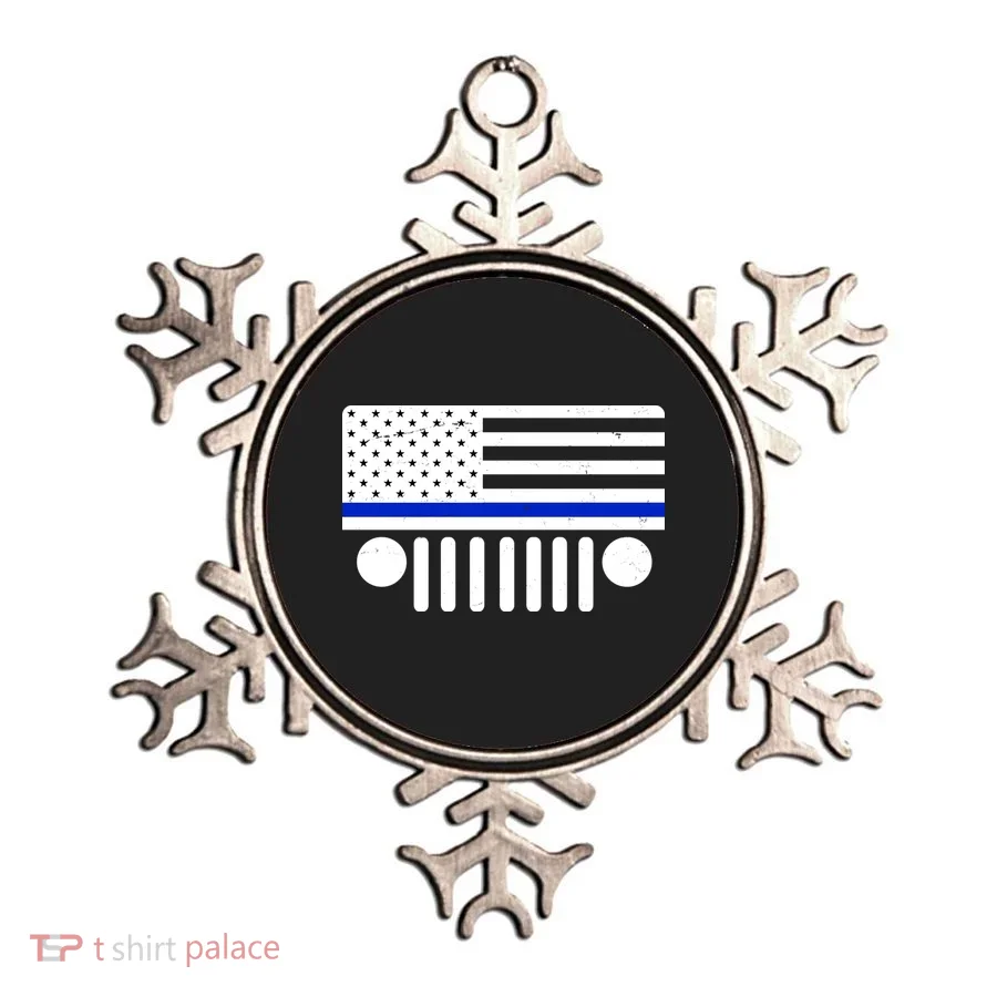 Blue Thin Line American Flag Car Off Roading Ornament