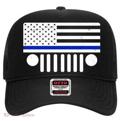 Blue Thin Line American Flag Car Off Roading Hat