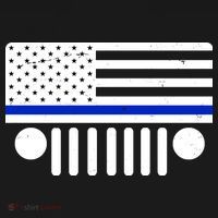 Blue Thin Line American Flag Car Off Roading Visor thumb 3
