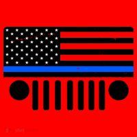 Blue Thin Line American Flag Car Off Roading Santa Hat thumb 1