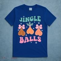 Jingle Balls Tinsel Tits Groovy Retro Xmas Holiday Christmas Gift T-Shirt thumb 5