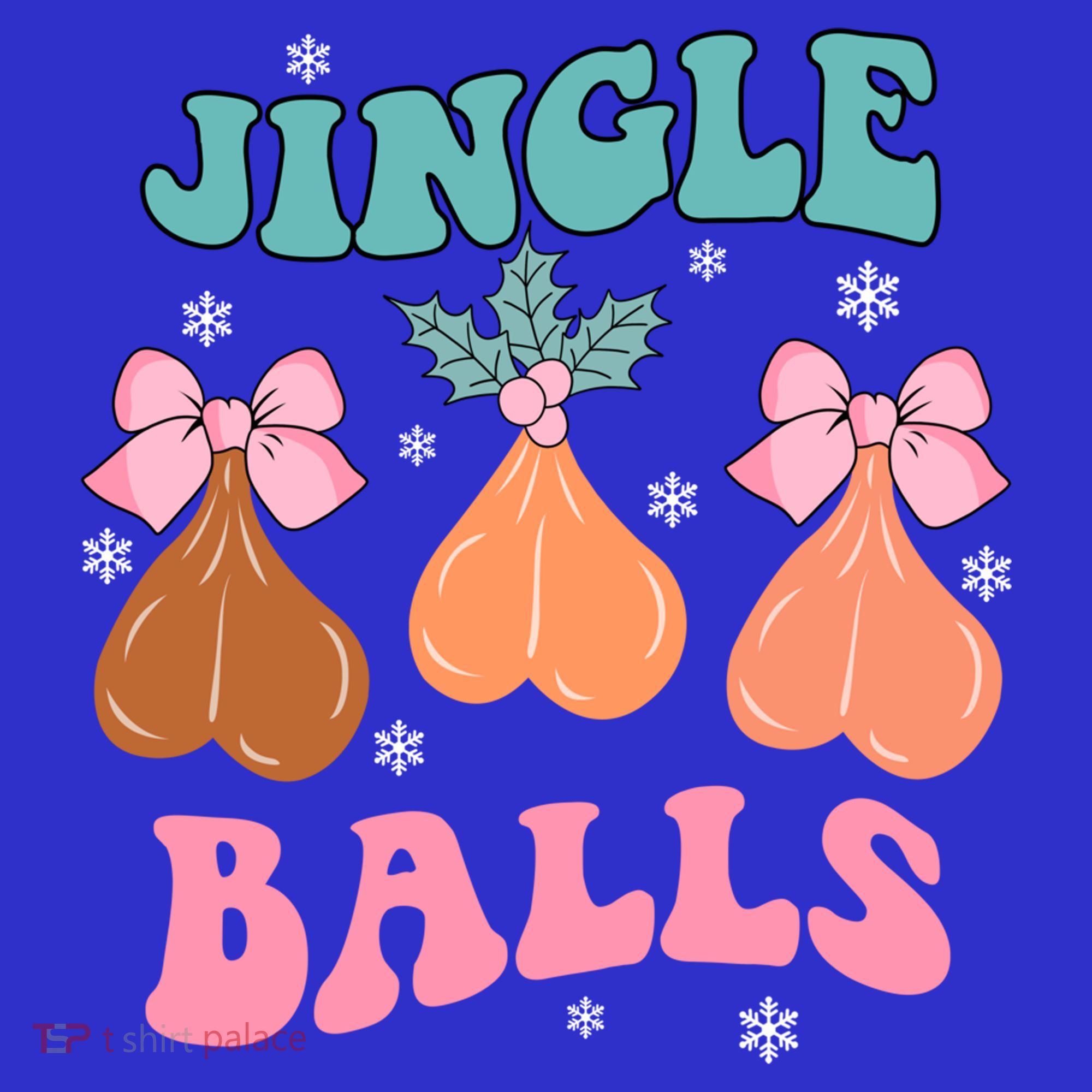 Jingle Balls Tinsel Tits Groovy Retro Xmas Holiday Christmas Gift Women's Tank Top