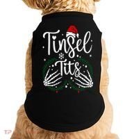 Jingle Balls Tinsel Tits Matching Christmas Couples Doggie Tank thumb 0