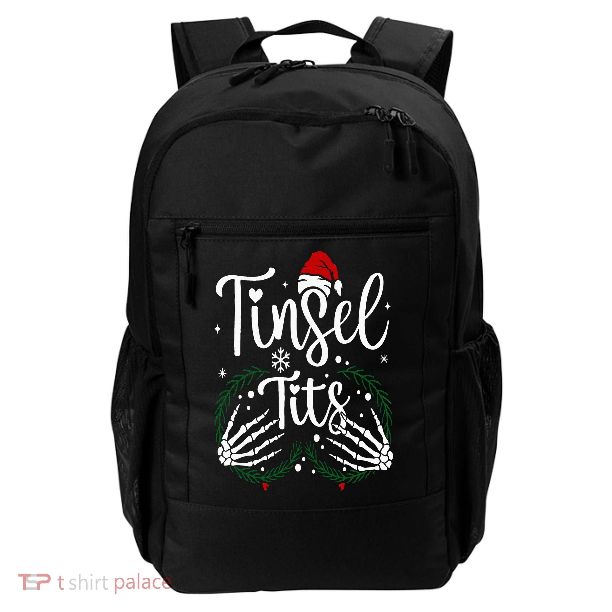 Jingle Balls Tinsel Tits Matching Christmas Couples Backpack
