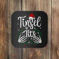 Jingle Balls Tinsel Tits Matching Christmas Couples Coaster thumb 0