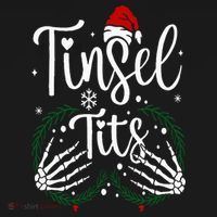 Jingle Balls Tinsel Tits Matching Christmas Couples Women's Hoodie thumb 2