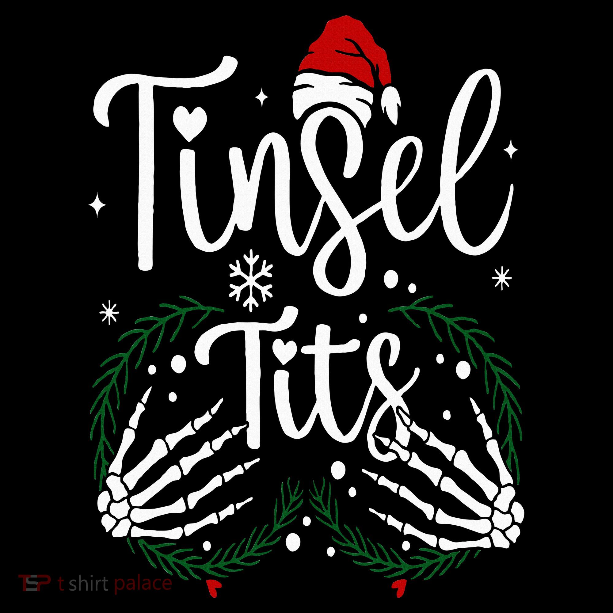 Jingle Balls Tinsel Tits Matching Christmas Couples Women's Hoodie