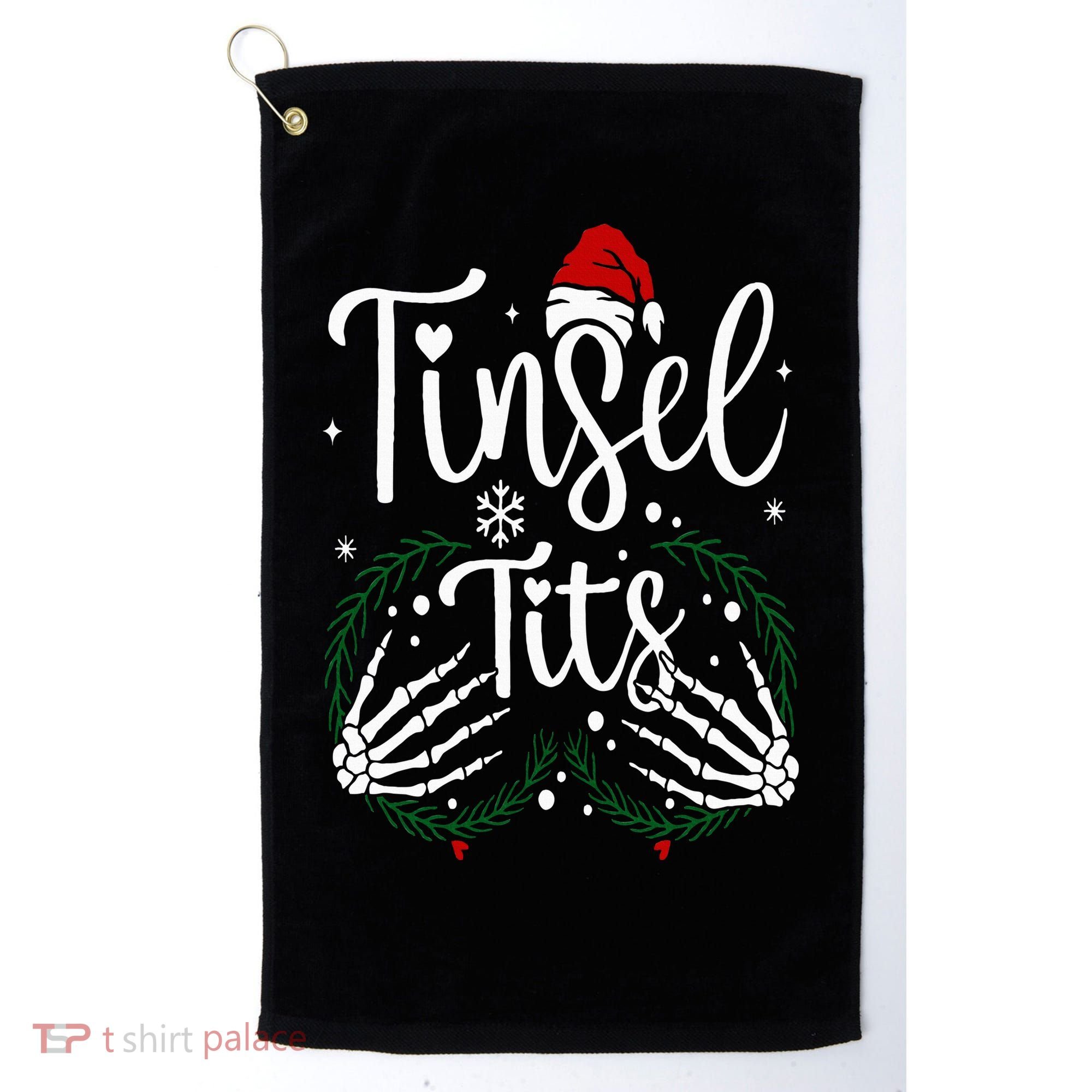 Jingle Balls Tinsel Tits Matching Christmas Couples Golf Towel